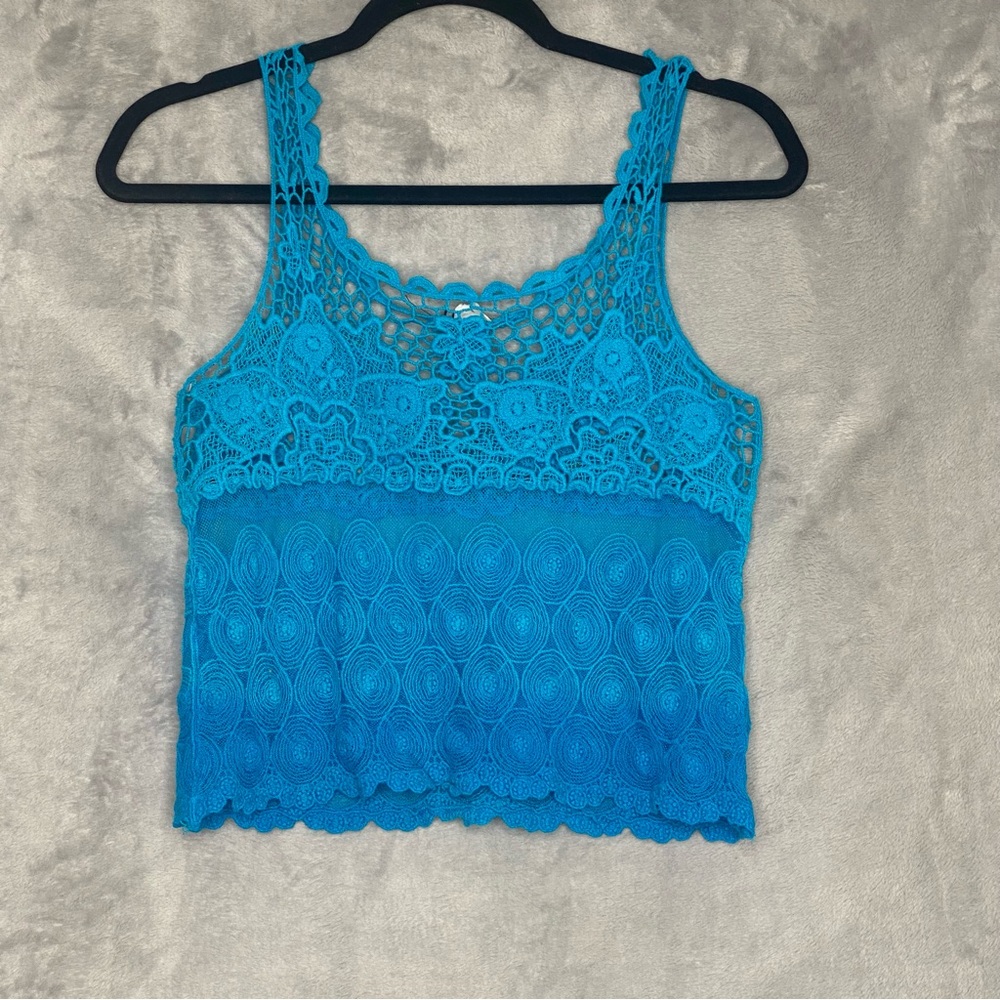 Deb Vintage Y2K Fairy core Crochet Tank Top Camisole Sz S